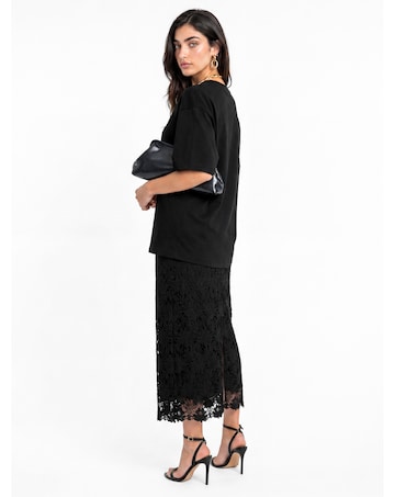 Lovedrobe High Waist Lace Midaxi Skirt