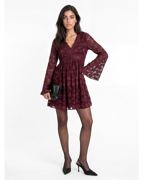 Lovedrobe Floral Burnout Mini Dress