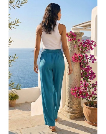 Roman Textured Wide Leg Trouser