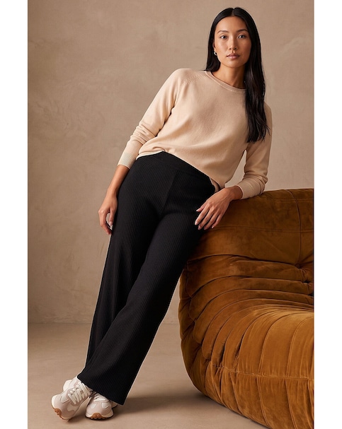 Roman Rib Knitted Trouser
