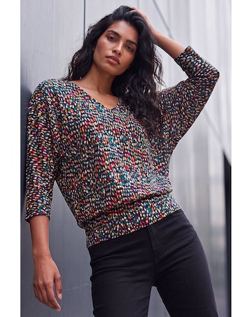 Roman Abstract Bubble Hem Top