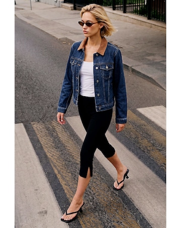 Roman Cord Collar Denim Jacket