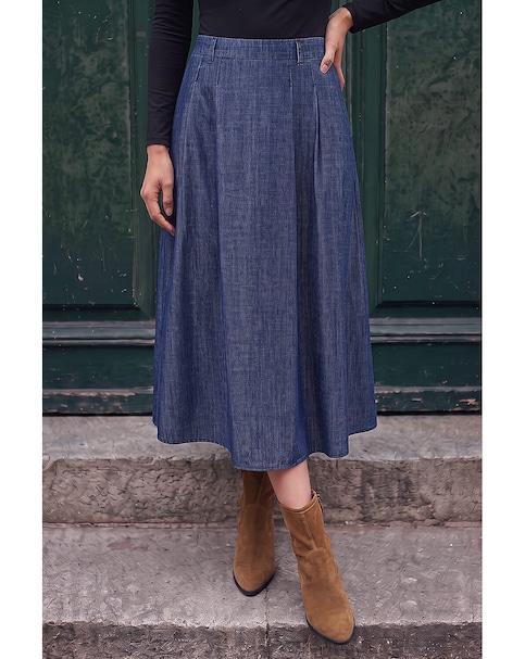 Roman A-Line Woven Skirt
