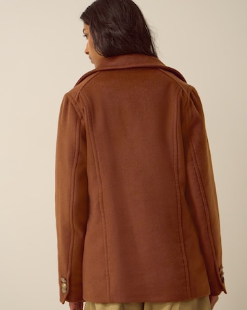 Monsoon Sabrina Faux Fur Collar Pea Coat
