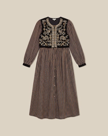 Monsoon Elise Check Midi Dress