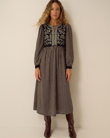 Monsoon Elise Check Midi Dress