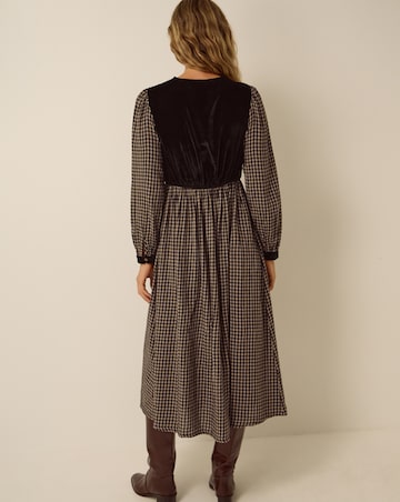 Monsoon Elise Check Midi Dress