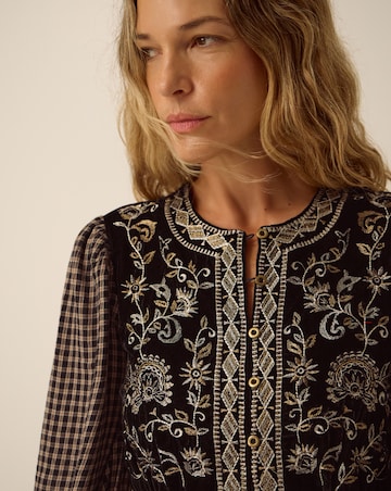Monsoon Elise Check Midi Dress