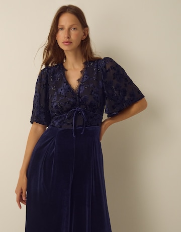 Monsoon Nadine Floral Velvet Jumpsuit