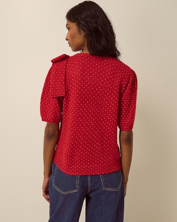 Monsoon Sue Polka Dot Bow Jumper