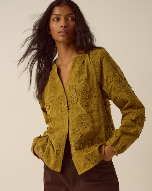 Monsoon Luci Floral Embroidered Shirt