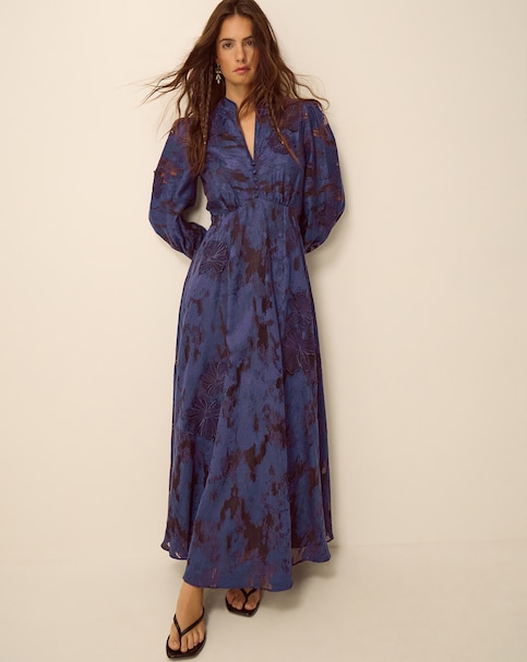 Monsoon Glen Floral Jacquard Midi Dress