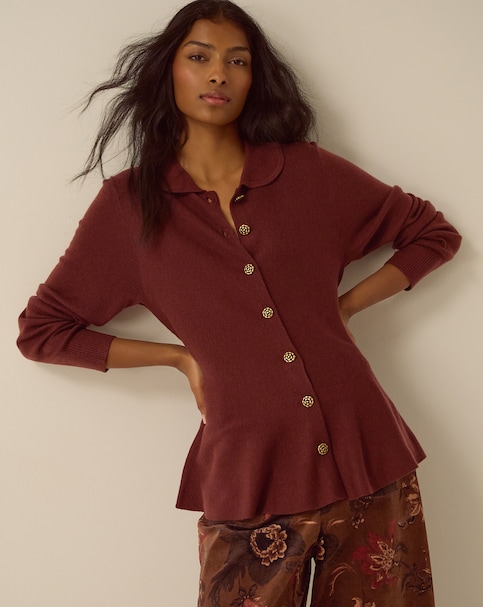 Monsoon Kay Collar Cardigan