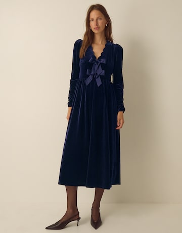 Monsoon Britney Bow Velvet Midi Dress