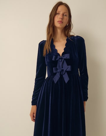 Monsoon Britney Bow Velvet Midi Dress