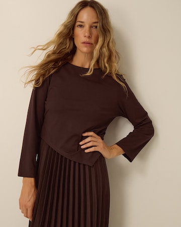 Monsoon Petra Jersey Pleated Midi Dress