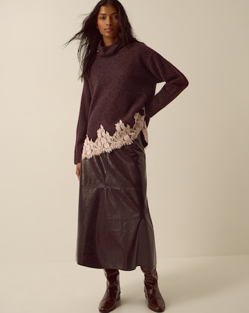 Monsoon Lana Lace Funnel Neck Jumper