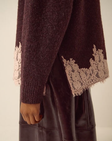 Monsoon Lana Lace Funnel Neck Jumper