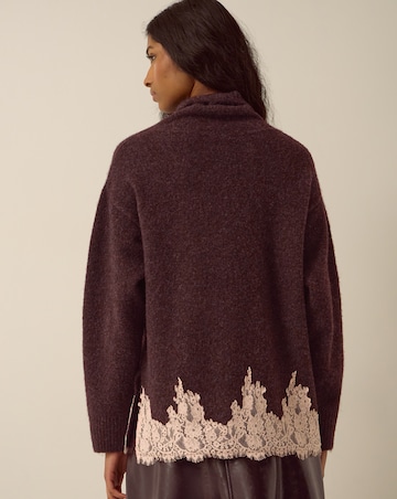 Monsoon Lana Lace Funnel Neck Jumper