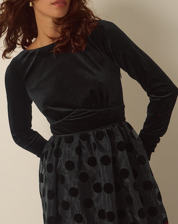 Monsoon Viana Velvet Midi Dress