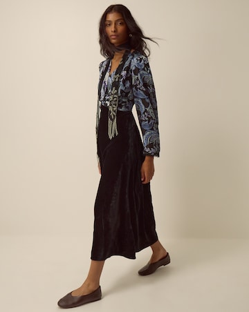 Monsoon Claudia Floral Devor Midi Dress