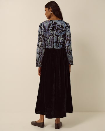 Monsoon Claudia Floral Devor Midi Dress