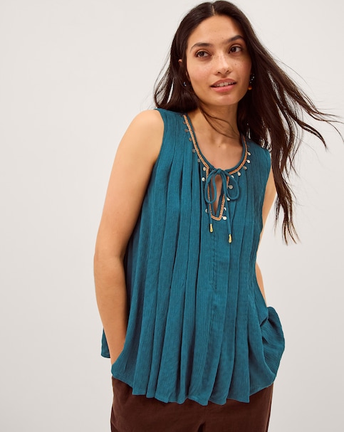 Monsoon Sophia Embellished Tank Top