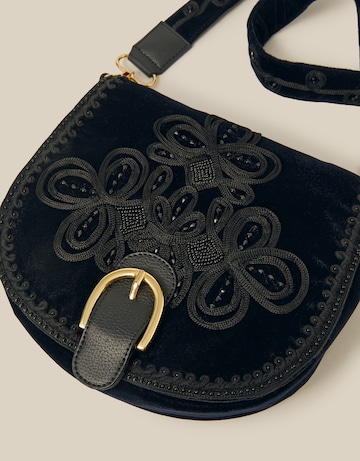 Monsoon Dori Velvet Crossbody Bag