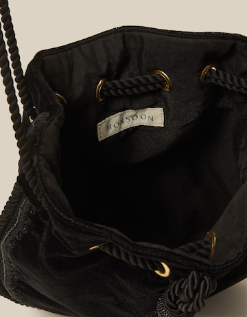 Monsoon Hope Tassel Velvet Pouch Bag