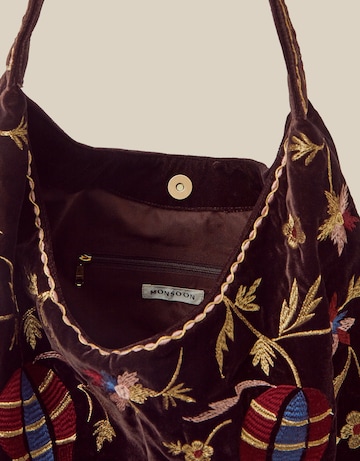 Monsoon Hatti Velvet Shoulder Bag