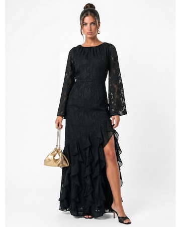 Anaya Floral Burnout Maxi Dress