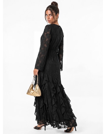Anaya Floral Burnout Maxi Dress
