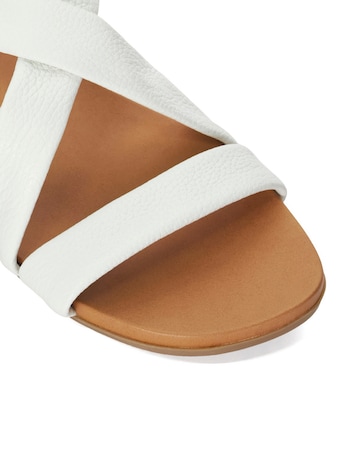 Dune Landies Leather Sandals Wide Fit