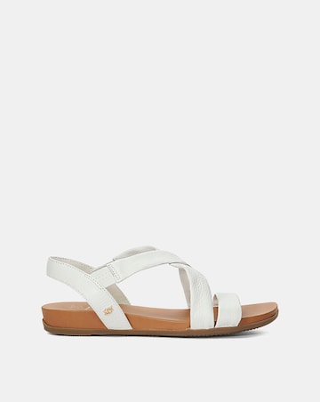 Dune Landies Leather Sandals Wide Fit