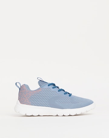 Cushion Walk Light Blue Lace Up Trainers- Extra Wide Fit (EEE)