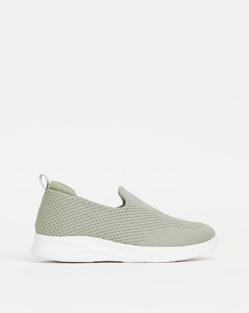 Cushion Walk Sage Arch Support Slip On Trainers- Wide Fit (E)