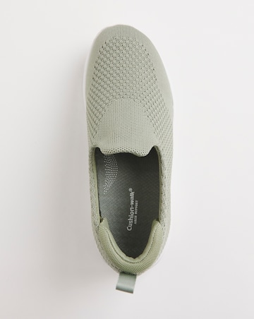 Cushion Walk Sage Arch Support Slip On Trainers- Wide Fit (E)