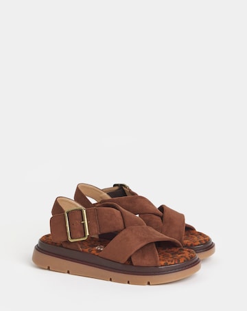 Heavenly Feet Amiee Cross Over Sandals - Extra Wide Fit (EEE)