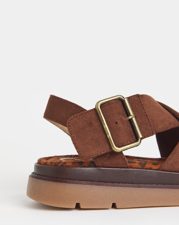 Heavenly Feet Amiee Cross Over Sandals - Extra Wide Fit (EEE)