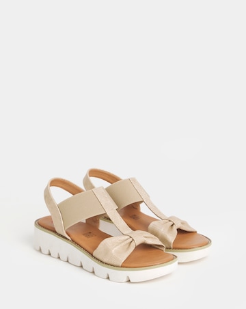 Heavenly Feet Accord Knot Platform Sandals - Wide Fit (E)