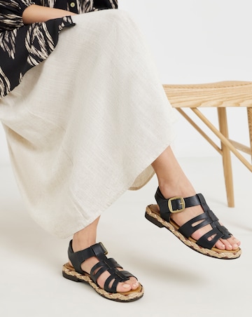 Heavenly Feet Tonic Fisherman Espadrille Sandals - Wide Fit (E)