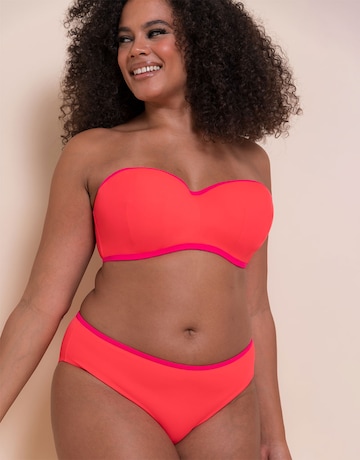 Curvy Kate Minimalist Bandeau Strapless Multiway Wired Bikini Top Coral/Pink