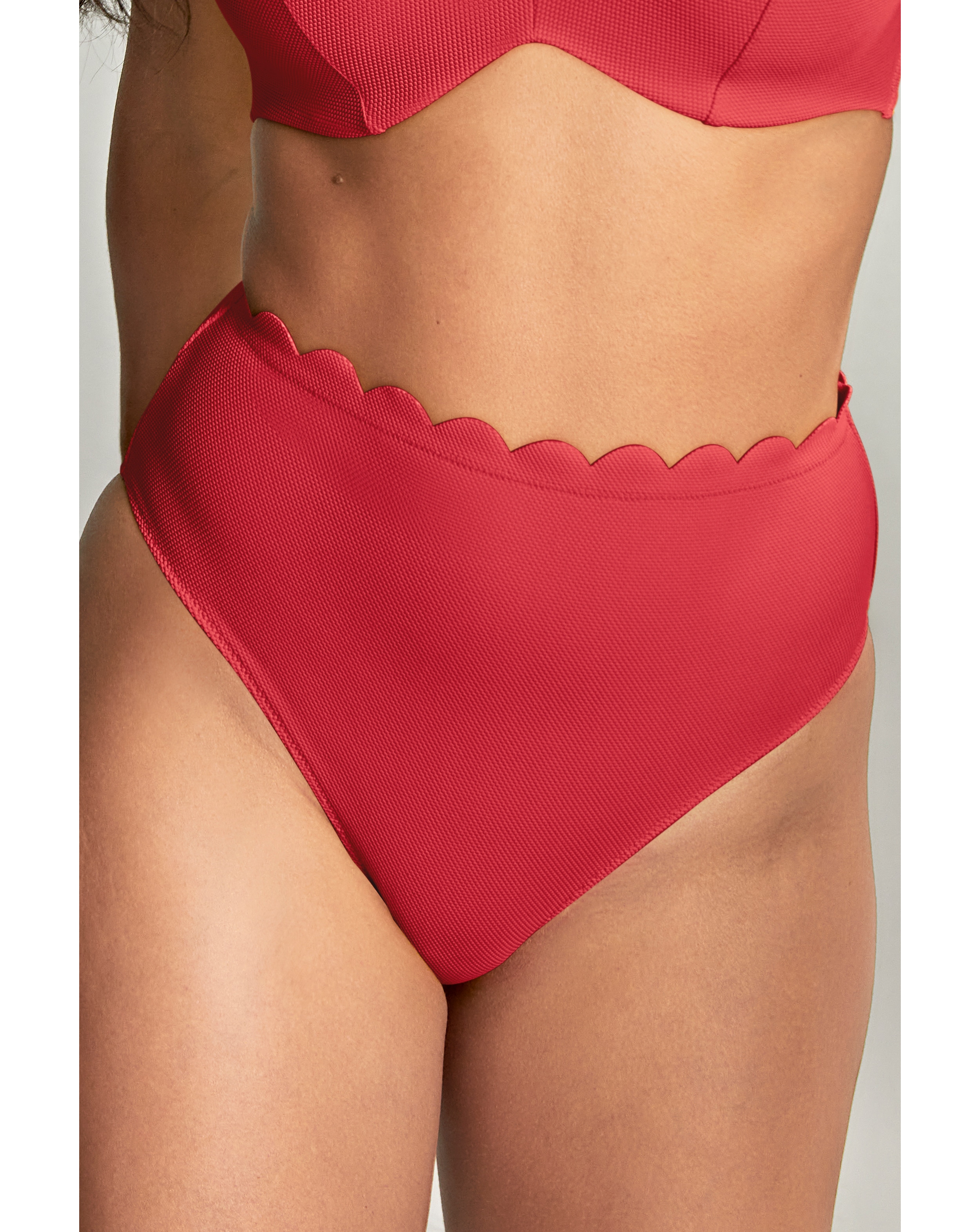 New In - Panache Swim Red High Waist Brief