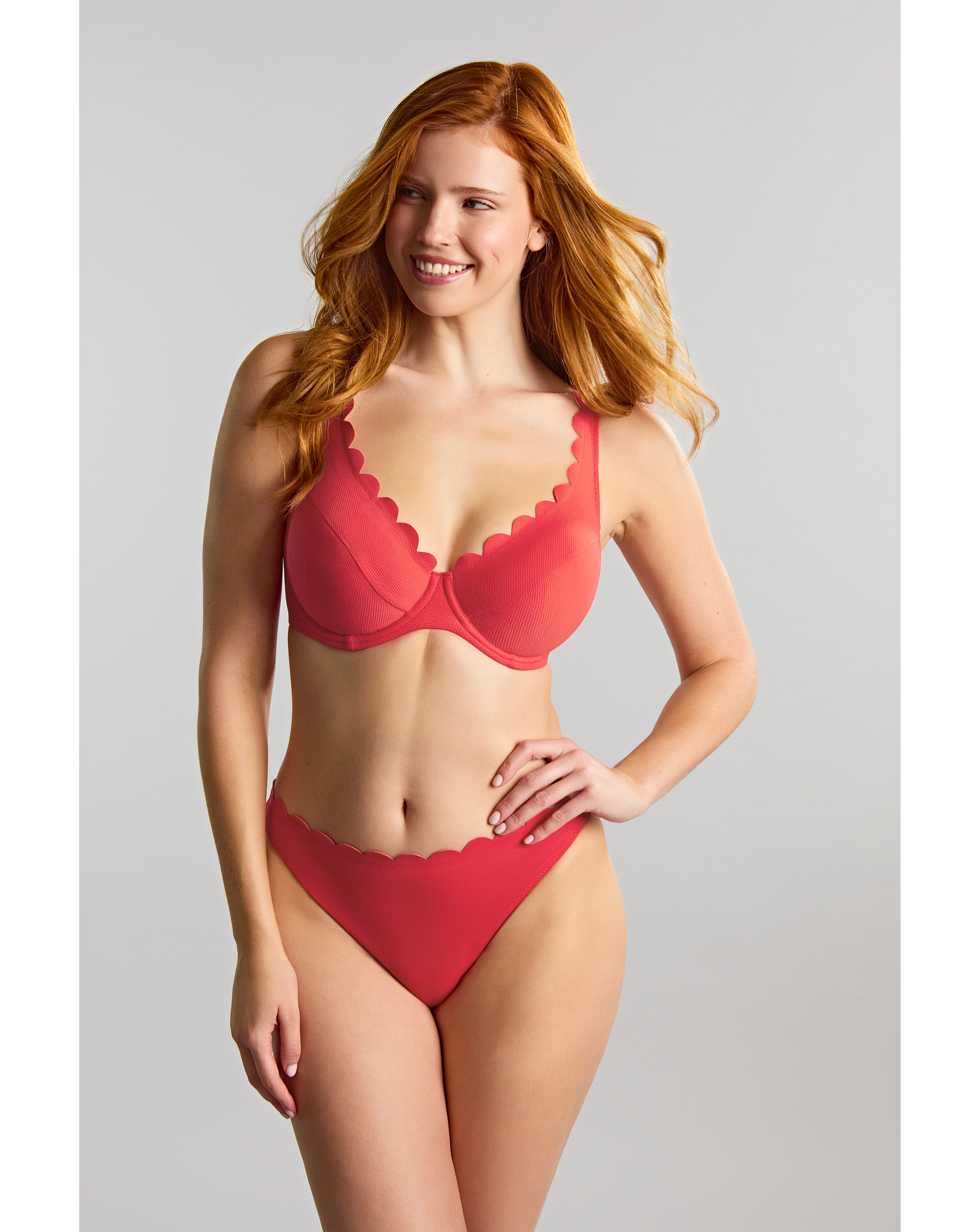 New In - Panache Swim Red Lauren Plunge Bikini