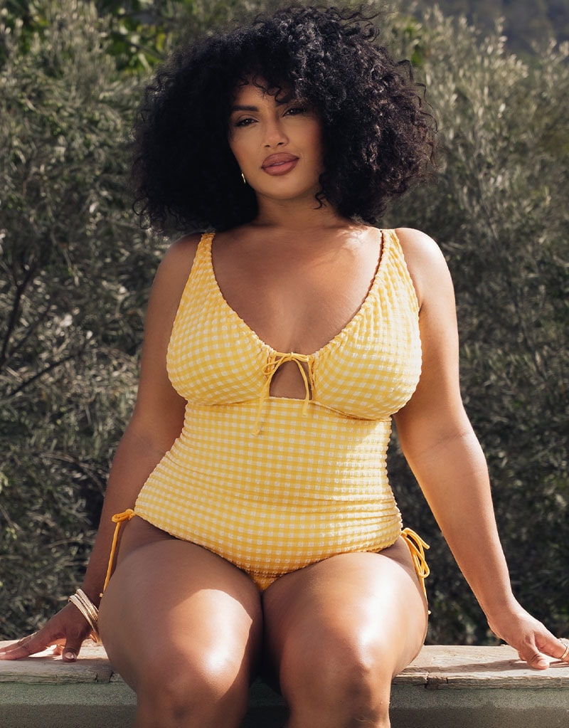 New In - Curvy Kate Holiday Check Swimsuit
