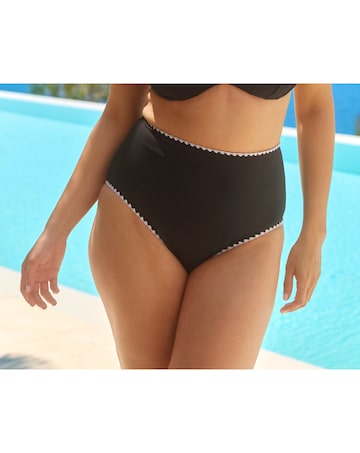 Swimwear High Waist Brief Aurora Black/White