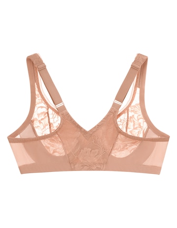 Glamorise Plus Size Lacey T-Back WonderWire Bra 9246