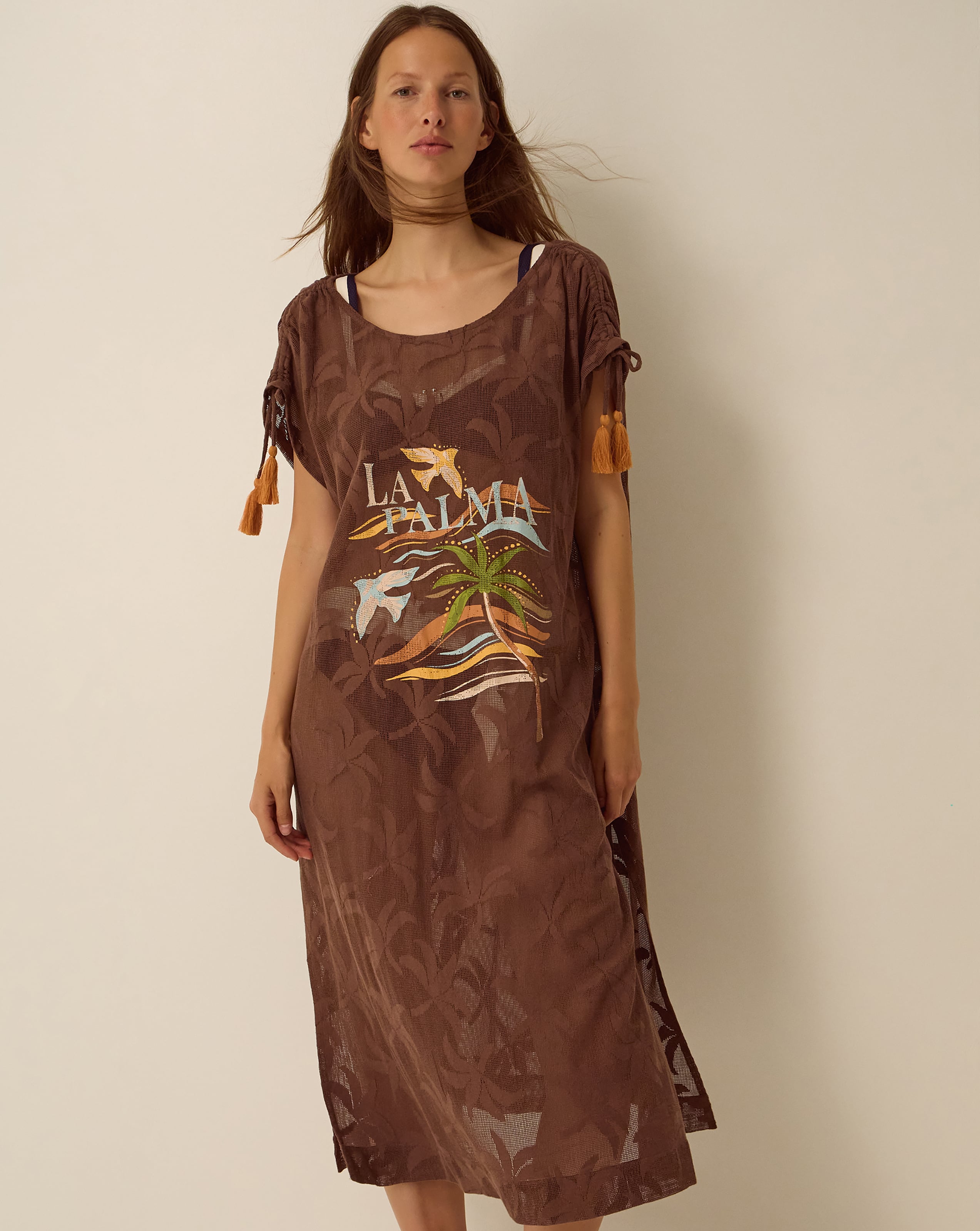 Monsoon La Palma Jacquard Midi Kaftan