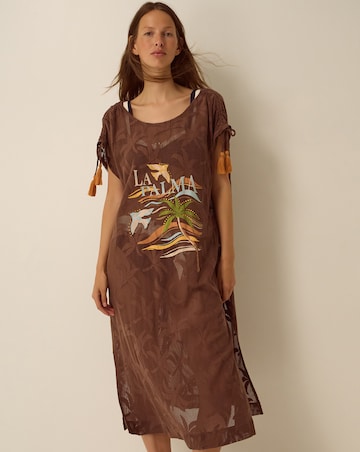 Monsoon La Palma Jacquard Midi Kaftan