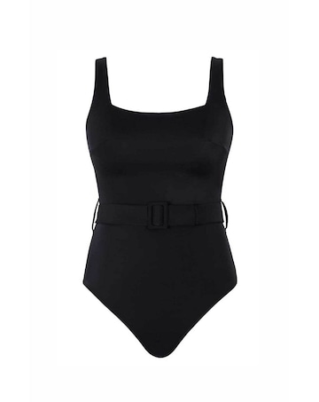 Panache Swim Signature Black Serena Square Neck Wired Swimuit